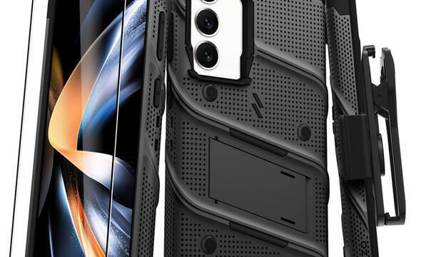 ZIZO BOLT Series - Pancerne etui Samsung Galaxy S23+ ze szkłem 9H na ekran + uchwyt z podstawką (czarny) - zdjęcie 1