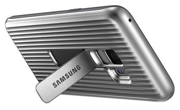 Samsung Protective Standing Cover - Etui Samsung Galaxy S9 z podstawką (srebrny) - zdjęcie 5