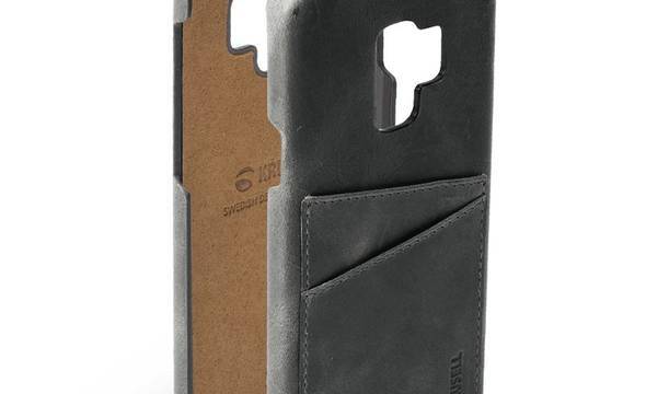 Krusell Sunne 2 Card Cover - Skórzane etui Samsung Galaxy S9 z dwoma zewnętrznymi kieszeniami na karty (Black) - zdjęcie 1