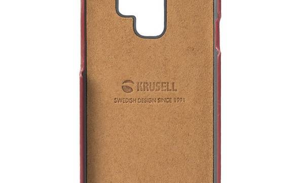 Krusell Sunne 2 Card Cover - Skórzane etui Samsung Galaxy S9 z dwoma zewnętrznymi kieszeniami na karty (Red) - zdjęcie 3