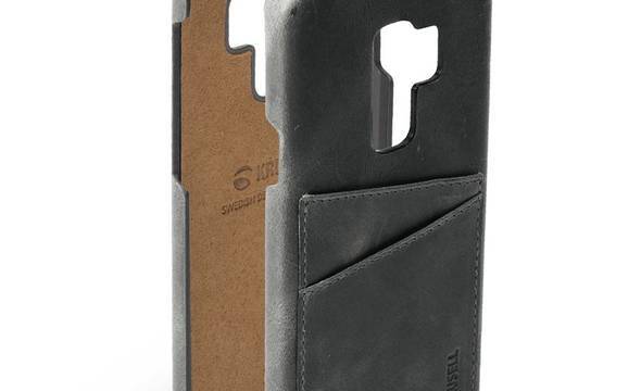 Krusell Sunne 2 Card Cover - Skórzane etui Samsung Galaxy S9+ z dwoma zewnętrznymi kieszeniami na karty (Black) - zdjęcie 5