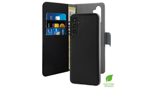 PURO Wallet Detachable - Etui 2w1 Samsung Galaxy A14 5G (czarny) - zdjęcie 3