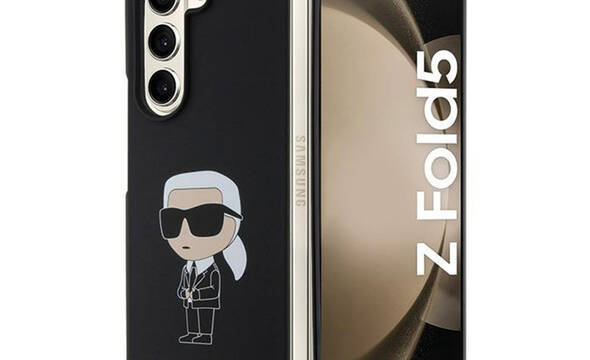 Karl Lagerfeld Silicone Ikonik - Etui Samsung Z Fold 5 (czarny) - zdjęcie 1
