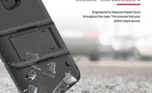Zizo Bolt Cover - Pancerne etui Samsung Galaxy S9 ze szkłem 9H na ekran + podstawka & uchwyt do paska (Black/Black) - zdjęcie 8