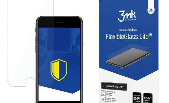 3mk FlexibleGlass Lite - Szkło hybrydowe do iPhone SE 2022/2020 - zdjęcie 1
