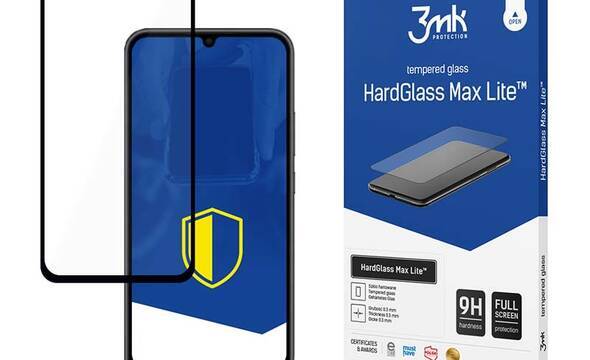3mk HardGlass Max Lite - Szkło hartowane do Samsung Galaxy A34 5G (Czarny) - zdjęcie 1