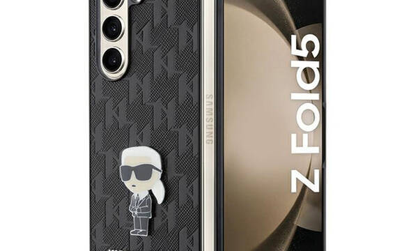 Karl Lagerfeld NFT Saffiano Monogram Ikonik Pin - Etui Samsung Galaxy Z Fold 5 (czarny) - zdjęcie 1
