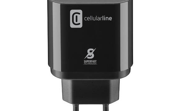 Cellularline - Ładowarka sieciowa USB-C Super Fast Charger 25W (Designed for Samsung) (czarny) - zdjęcie 1