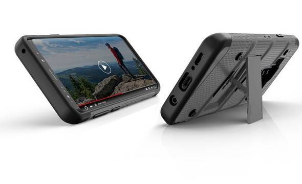Zizo Bolt Cover - Pancerne etui Samsung Galaxy S9 ze szkłem 9H na ekran + podstawka & uchwyt do paska (Gun Metal Gray) - zdjęcie 5