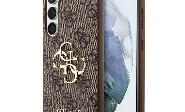 Guess 4G Big Metal Logo - Etui Samsung Galaxy S23 FE (brązowy) - zdjęcie 1
