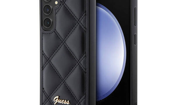 Guess Quilted Metal Logo - Etui Samsung Galaxy S23 FE (czarny) - zdjęcie 1