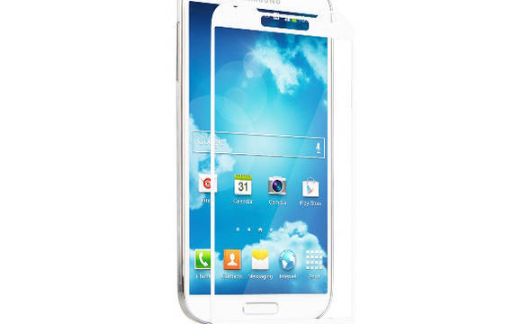 Moshi iVisor XT - Przezroczysta folia ochronna Full Face Samsung Galaxy S4 (biały) - zdjęcie 1
