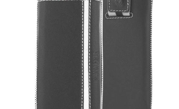 Valenta Pocket Stripe - Skórzane etui wsuwka Samsung Galaxy S4/S III, HTC One i inne (czarny) - zdjęcie 1