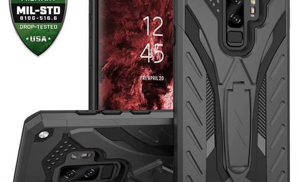 Zizo Static Cover - Pancerne etui Samsung Galaxy S9+ z podstawką (Black/Black) - zdjęcie 1