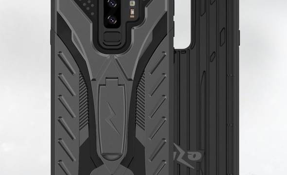 Zizo Static Cover - Pancerne etui Samsung Galaxy S9+ z podstawką (Black/Black) - zdjęcie 2
