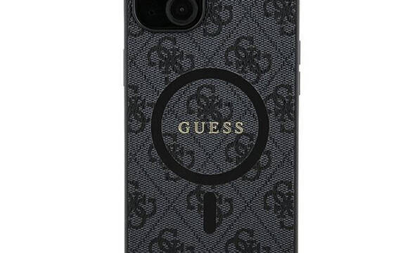 Guess 4G Collection Leather Metal Logo MagSafe - Etui Samsung Galaxy S24 (czarny) - zdjęcie 1