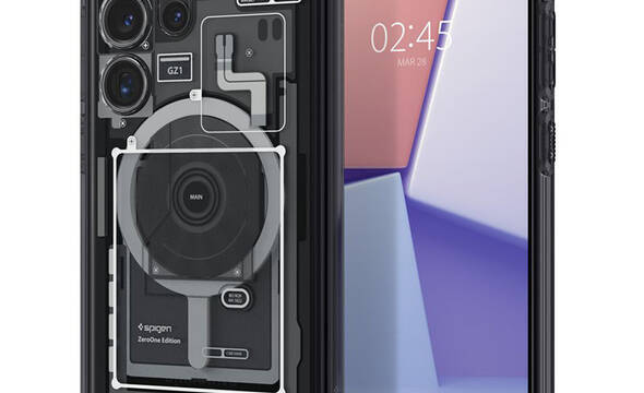 Spigen Ultra Hybrid OneTap Ring MagSafe - Etui do Samsung Galaxy S24 Ultra (Zero One) - zdjęcie 1