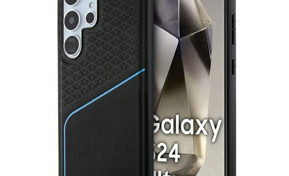 BMW Signature Leather Textured & Line MagSafe - Etui Samsung Galaxy S24 Ultra (czarny) - zdjęcie 1