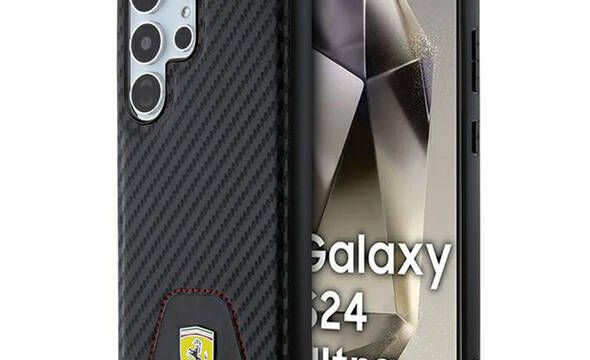 Ferrari Carbon Stitched Bottom - Etui Samsung Galaxy S24 Ultra (czarny) - zdjęcie 1