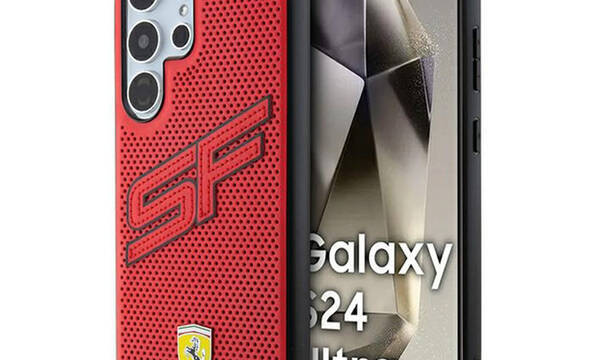 Ferrari Big SF Perforated - Etui Samsung Galaxy S24 Ultra (czerwony) - zdjęcie 1