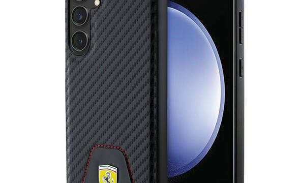 Ferrari Carbon Stitched Bottom - Etui Samsung Galaxy S24+ (czarny) - zdjęcie 1