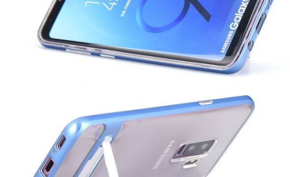 Mercury Dream Bumper - Etui Samsung Galaxy S9+ z metalową podstawką (koralowy niebieski) - zdjęcie 8
