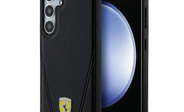 Ferrari Hot Stamp V Lines MagSafe - Etui Samsung Galaxy S24+ (czarny) - zdjęcie 1