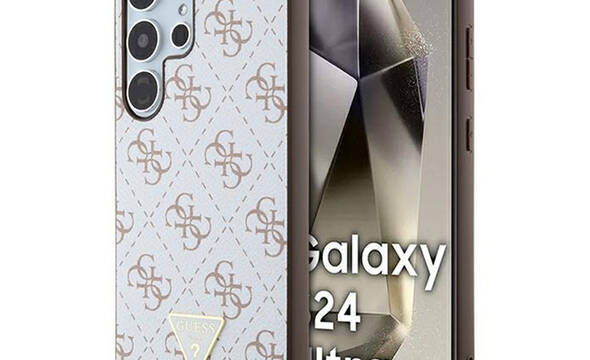 Guess 4G Triangle Metal Logo - Etui Samsung Galaxy S24 Ultra (biały) - zdjęcie 1