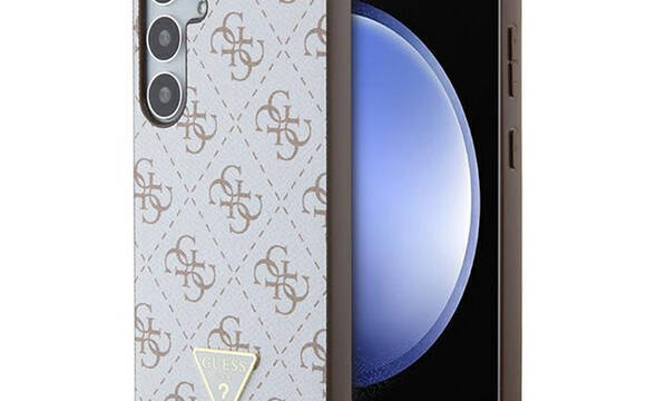 Guess 4G Triangle Metal Logo - Etui Samsung Galaxy S24+ (biały) - zdjęcie 1