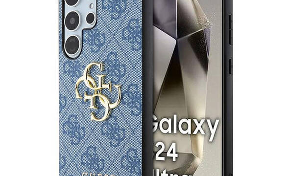 Guess 4G Big Metal Logo - Etui Samsung Galaxy S24 Ultra (niebieski) - zdjęcie 1