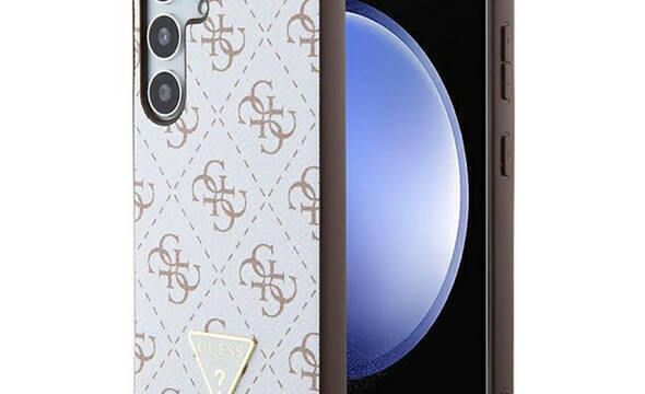 Guess 4G Triangle Metal Logo - Etui Samsung Galaxy S24 (biały) - zdjęcie 1