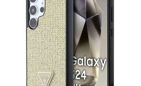 Guess Rhinestone Triangle - Etui Samsung Galaxy S24 Ultra (złoty) - zdjęcie 1