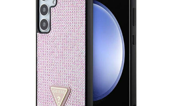 Guess Rhinestone Triangle - Etui Samsung Galaxy S24+ (różowy) - zdjęcie 1