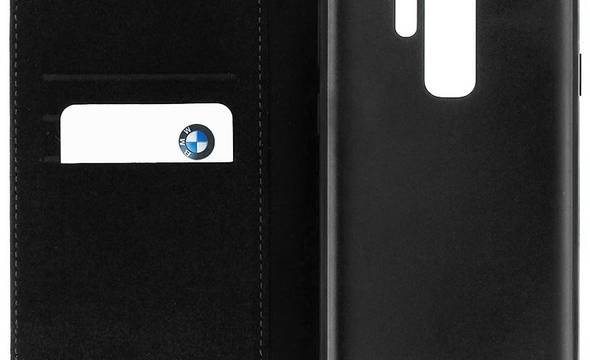 BMW Signature Logo Imprint Book Case - Skórzane etui z klapką Samsung Galaxy S9+ z wytłaczanym logo BMW + kieszenie na karty (czarny) - zdjęcie 4