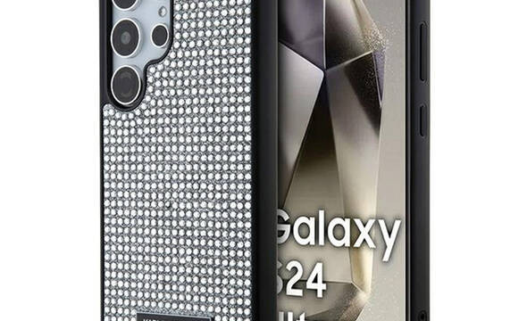 Karl Lagerfeld Rhinestone Metal Logo - Etui Samsung Galaxy S24 Ultra (srebrny) - zdjęcie 1