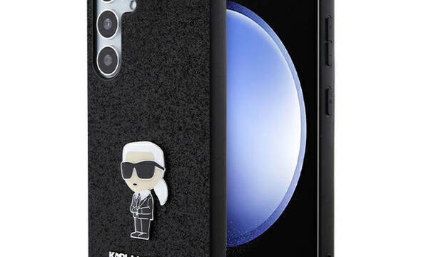 Karl Lagerfeld Fixed Glitter Ikonik Logo Metal Pin - Etui Samsung Galaxy S24+ (czarny) - zdjęcie 1