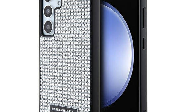 Karl Lagerfeld Rhinestone Metal Logo - Etui Samsung Galaxy S24 (srebrny) - zdjęcie 1