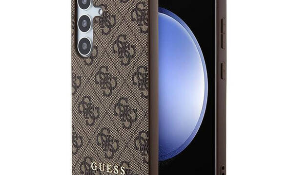 Guess 4G Metal Gold Logo - Etui Samsung Galaxy S24 (brązowy) - zdjęcie 1