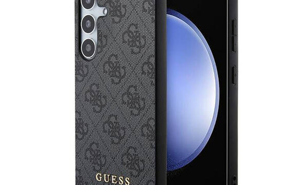 Guess 4G Metal Gold Logo - Etui Samsung Galaxy S24 (czarny) - zdjęcie 1