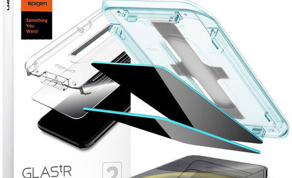Spigen GLAS.TR EZ FIT Privacy 2-Pack - Szkło hartowane z filtrem prywatyzującym do Samsung Galaxy S24 2 szt - zdjęcie 1