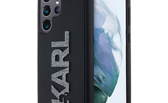 Karl Lagerfeld 3D Rubber Glitter Logo - Etui Samsung Galaxy S23 Ultra (czarny) - zdjęcie 1