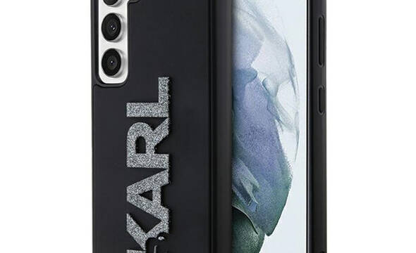 Karl Lagerfeld 3D Rubber Glitter Logo - Etui Samsung Galaxy S23+ (czarny) - zdjęcie 1