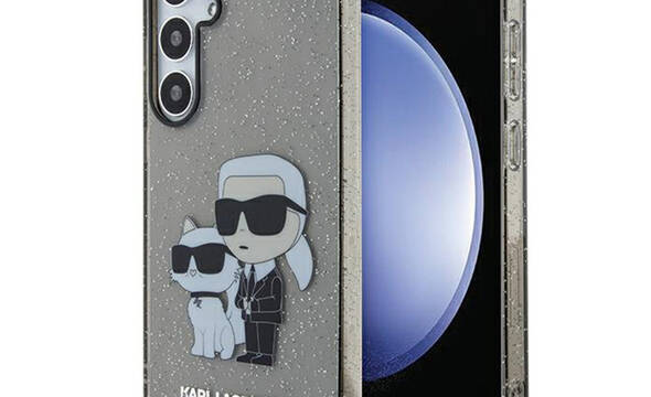 Karl Lagerfeld IML Glitter Karl & Choupette - Etui Samsung Galaxy S24+ (czarny) - zdjęcie 1