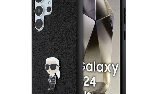 Karl Lagerfeld Fixed Glitter Ikonik Logo Metal Pin - Etui Samsung Galaxy S24 Ultra (czarny) - zdjęcie 1
