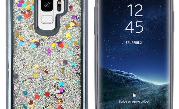 Zizo Liquid Glitter Star Case - Etui Samsung Galaxy S9 (Black) - zdjęcie 2