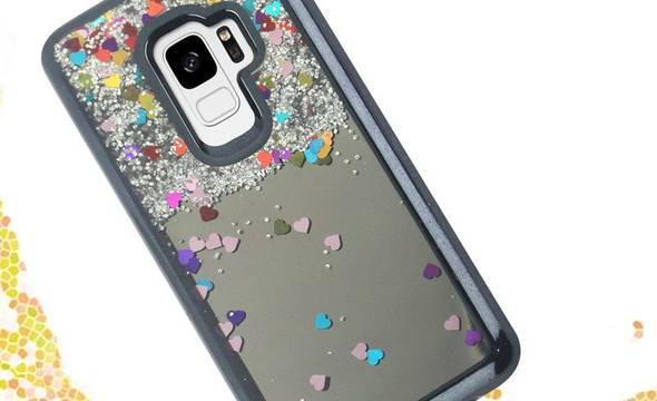 Zizo Liquid Glitter Star Case - Etui Samsung Galaxy S9 (Black) - zdjęcie 3