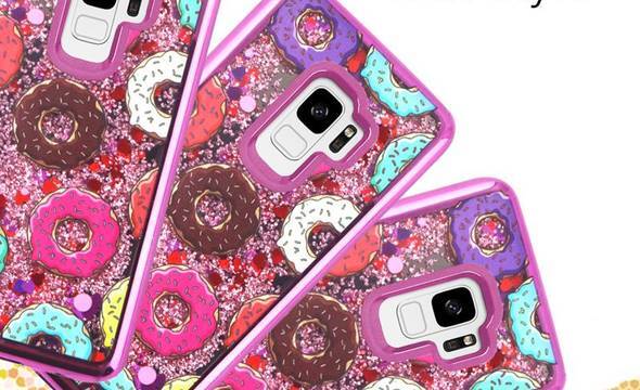 Zizo Liquid Glitter Star Case - Etui Samsung Galaxy S9 (Donuts) - zdjęcie 3