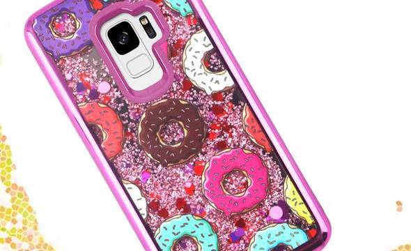 Zizo Liquid Glitter Star Case - Etui Samsung Galaxy S9 (Donuts) - zdjęcie 4