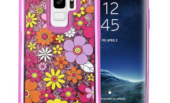 Zizo Liquid Glitter Star Case - Etui Samsung Galaxy S9 (Multiflowers) - zdjęcie 1