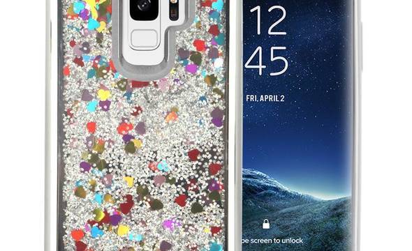 Zizo Liquid Glitter Star Case - Etui Samsung Galaxy S9 (Silver) - zdjęcie 1